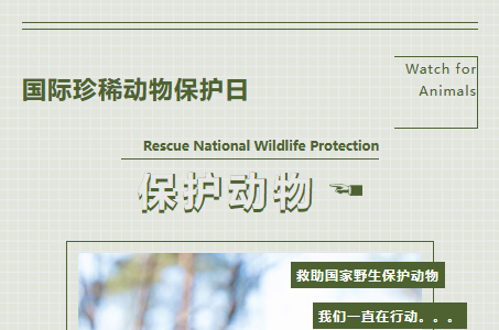 與動(dòng)物和諧相處，共同構(gòu)建和諧社會(huì)。